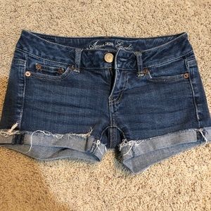 American Eagle denim shorts, size 00
